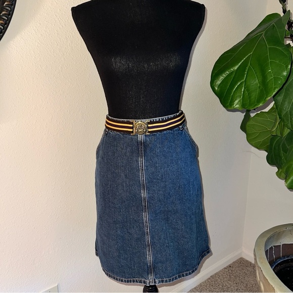 Calvin Klein Women’s 90s Side Snap Denim Jean Skirt Size 14 - Picture 15 of 16